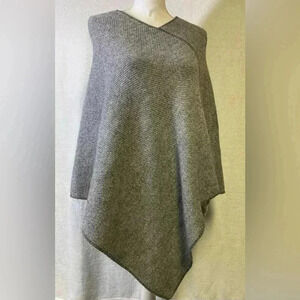 FRATELLI TALLI made in‎ Italy gray pullover poncho shawl seater OS